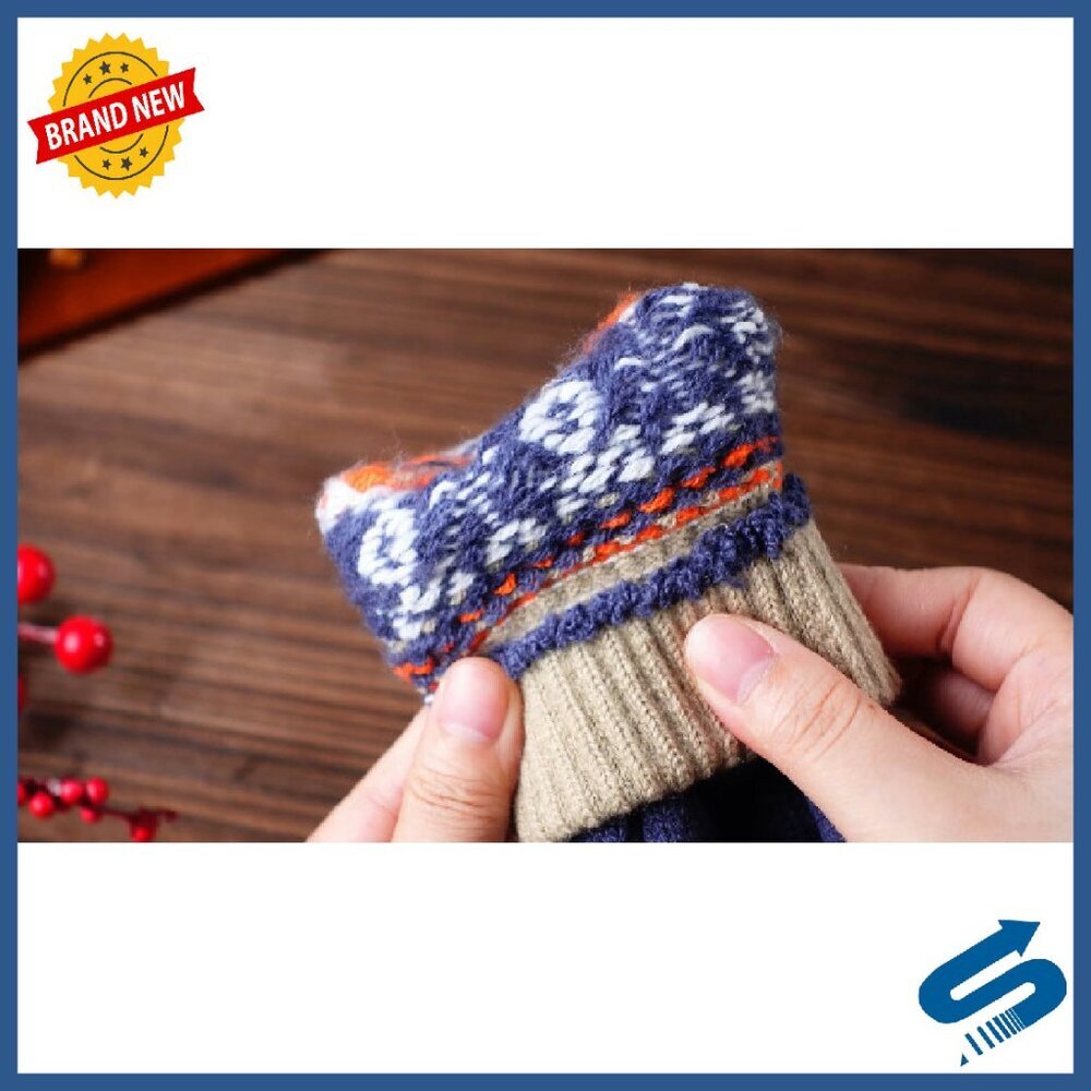 Warm Knit Winter Gloves Unisex Cold Weather Everyday Thick Lined - Picture 8 of 8